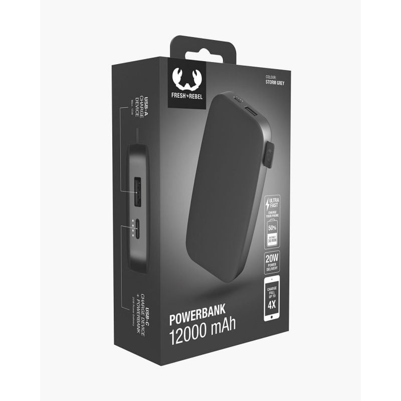 Fresh 'n Rebel 2PB12100SG Powerbank 12000 mAh Grau