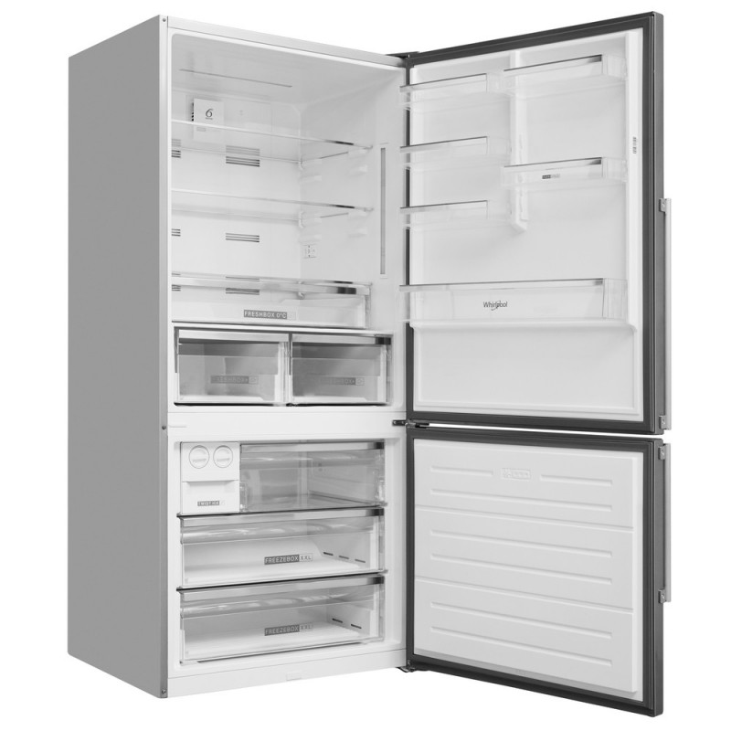 Whirlpool W84BE 72 X 2 fridge-freezer Freestanding 588 L E Stainless steel