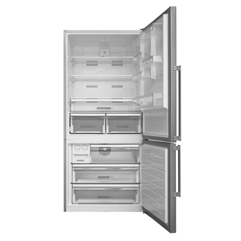 Whirlpool W84BE 72 X 2 fridge-freezer Freestanding 588 L E Stainless steel