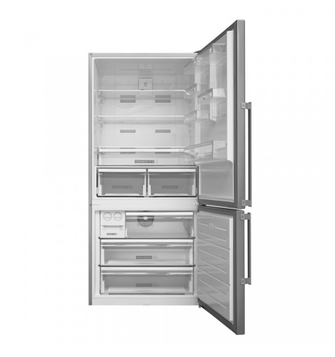 Whirlpool W84BE 72 X 2 frigorifero con congelatore Libera installazione 588 L E Acciaio inossidabile