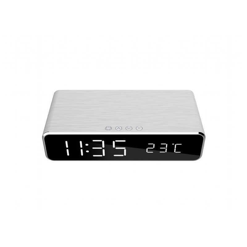 Gembird DAC-WPC-01-S despertador Reloj despertador digital Plata