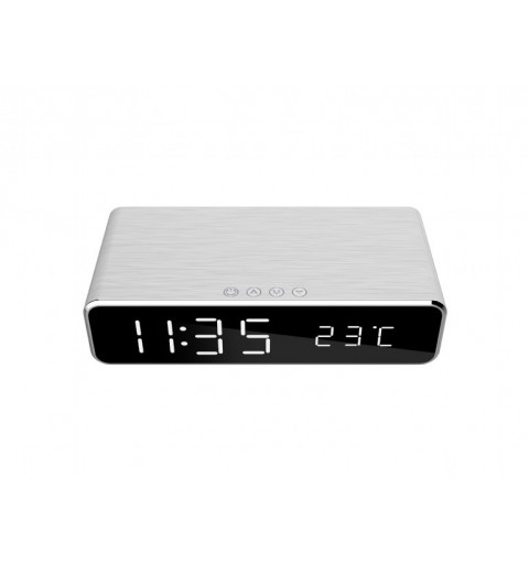 Gembird DAC-WPC-01-S despertador Reloj despertador digital Plata