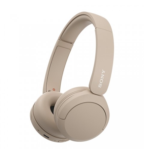 Sony WH-CH520 Auricolare Wireless A Padiglione Musica e Chiamate USB tipo-C Bluetooth Base di ricarica Crema