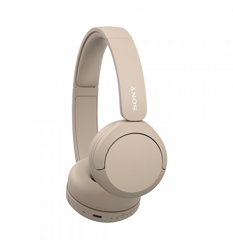 Sony WH-CH520 Auricolare Wireless A Padiglione Musica e Chiamate USB tipo-C Bluetooth Base di ricarica Crema