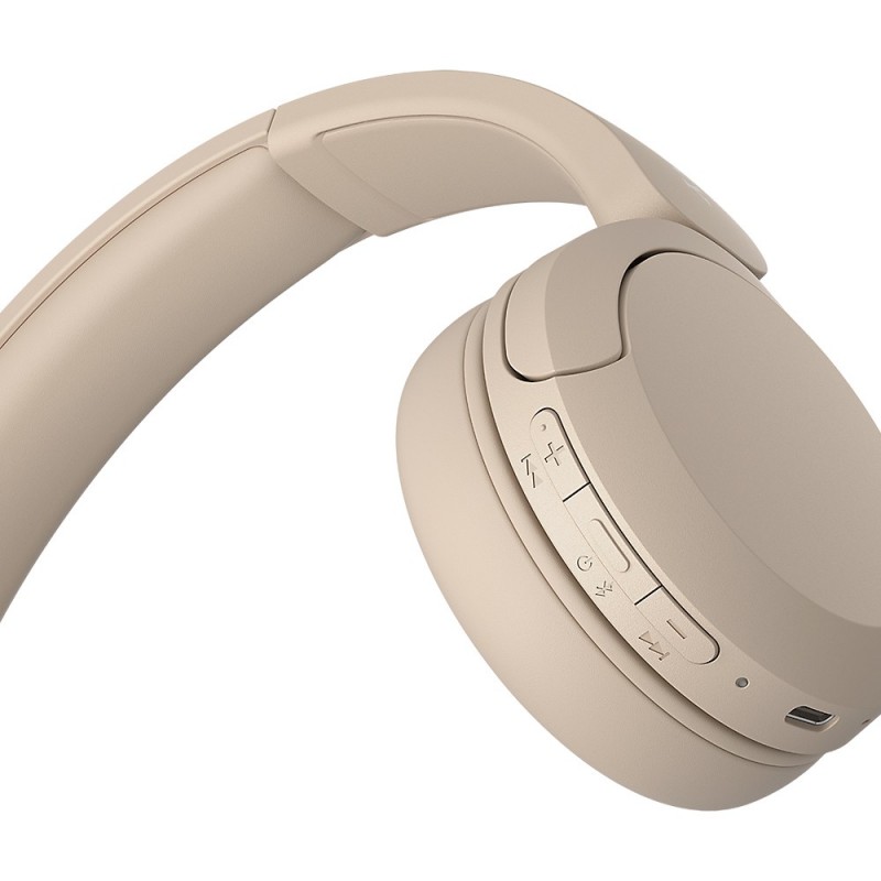 Sony WH-CH520 Auricolare Wireless A Padiglione Musica e Chiamate USB tipo-C Bluetooth Base di ricarica Crema