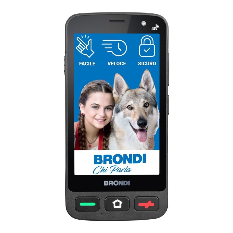 Brondi Pocket 10,2 cm (4 Zoll) Dual-SIM Android 12 Go edition 4G USB Typ-C 2 GB 16 GB 1400 mAh Schwarz