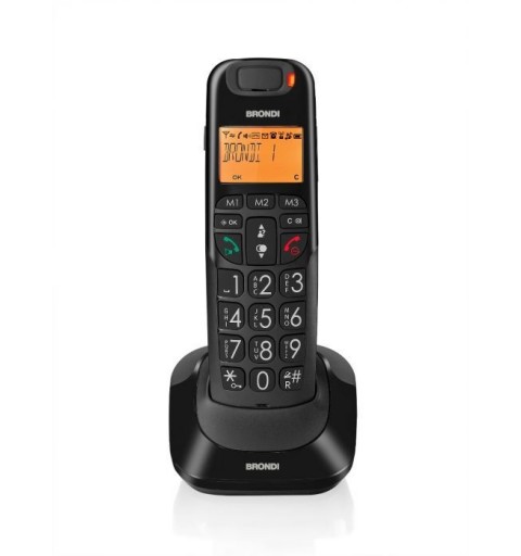 Brondi Bravo Bright DECT-Telefon Anrufer-Identifikation Schwarz