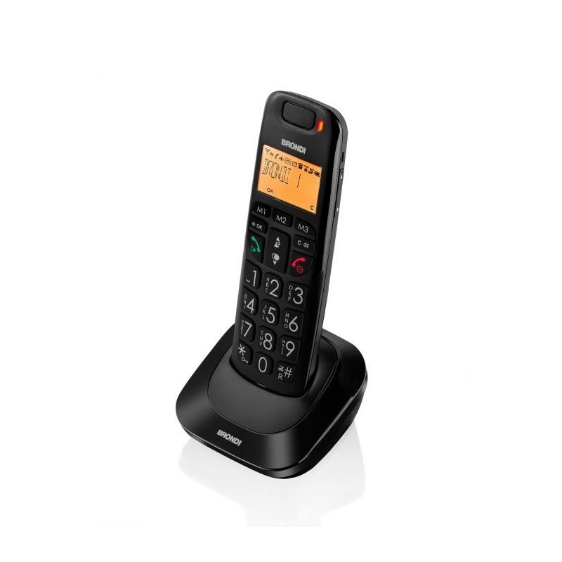 Brondi Bravo Bright DECT-Telefon Anrufer-Identifikation Schwarz