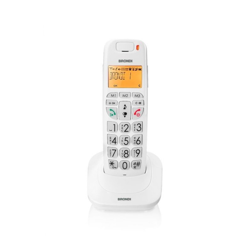 Brondi Bravo Bright Téléphone DECT Identification de l'appelant Blanc