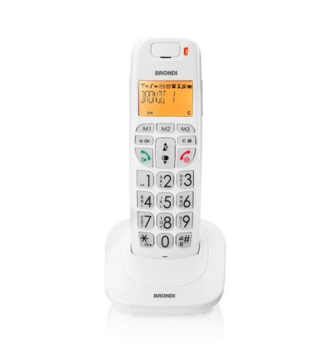 Brondi Bravo Bright Telefono DECT Identificatore di chiamata Bianco