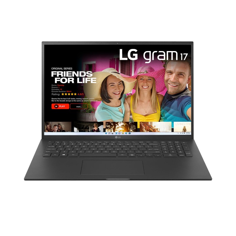 LG Gram 17ZB90R Notebook 17" - Windows 11 Home, Intel i7 Evo, 16GB RAM, 512GB SSD, solo 1.35kg di peso, Obsidian Black