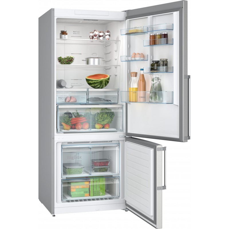 Bosch Serie 4 KGN76XIEP frigorifero con congelatore Libera installazione 526 L E Acciaio inossidabile