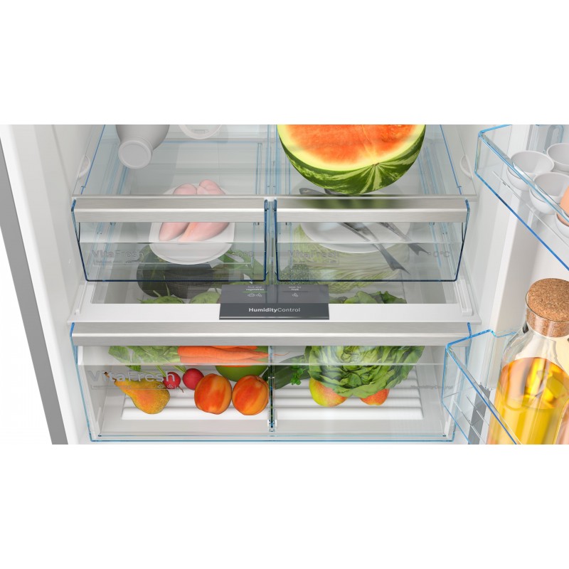 Bosch Serie 4 KGN76XIEP frigorifero con congelatore Libera installazione 526 L E Acciaio inossidabile