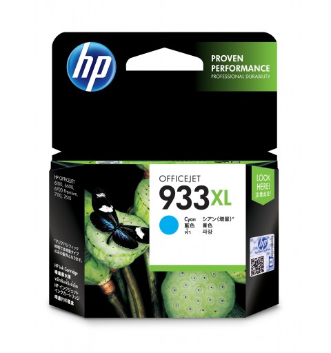 HP 933XL cartouche d'encre cyan grande capacité authentique