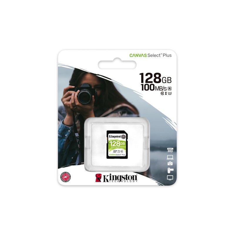 Kingston Technology Canvas Select Plus 128 GB SDXC UHS-I Klasse 10