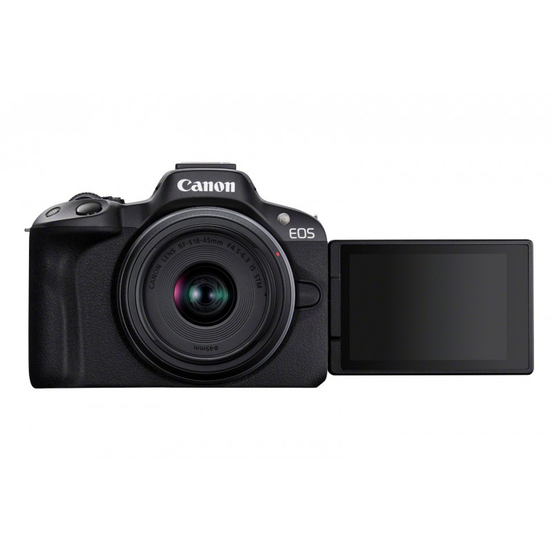 Canon EOS R50, Black + RF-S 18-45 IS STM + RF-S 55-210mm F5-7.1 IS STM Kit MILC 24,2 MP CMOS 6000 x 4000 Pixeles Negro