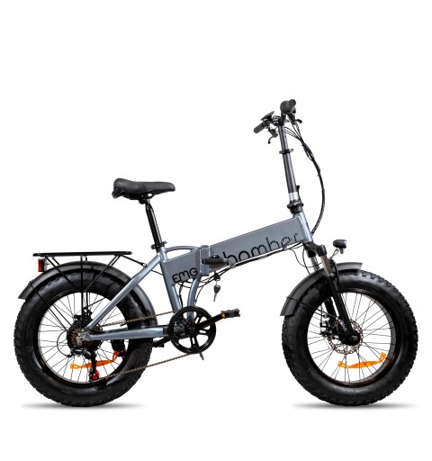 EMG Fat Bike Bomber 250W con telaio 17" foldable, ruota 20", Freni a disco a p, Cambio Shimano e batteria 10Ah
