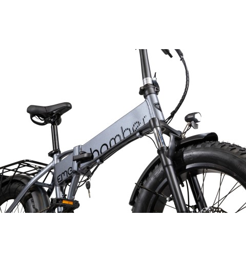 EMG Fat Bike Bomber 250W con telaio 17" foldable, ruota 20", Freni a disco a p, Cambio Shimano e batteria 10Ah
