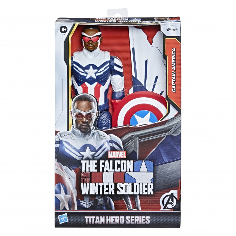 Marvel Avengers Avengers - Captain America Falcon Edition (Actionf Figure Titan Hero da 30 cm, include ali, per bambini dai 4