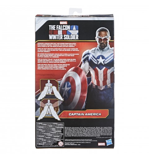 Marvel Avengers Avengers - Captain America Falcon Edition (Actionf Figure Titan Hero da 30 cm, include ali, per bambini dai 4