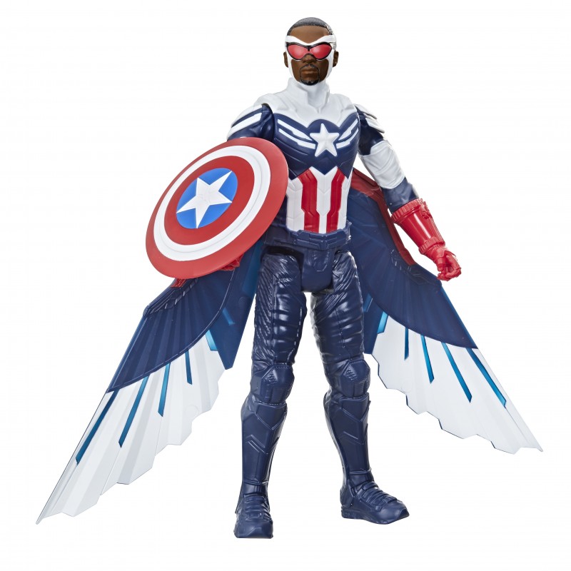 Marvel Avengers Avengers - Captain America Falcon Edition (Actionf Figure Titan Hero da 30 cm, include ali, per bambini dai 4
