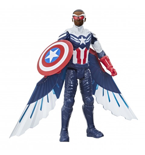 Marvel Avengers Avengers - Captain America Falcon Edition (Actionf Figure Titan Hero da 30 cm, include ali, per bambini dai 4