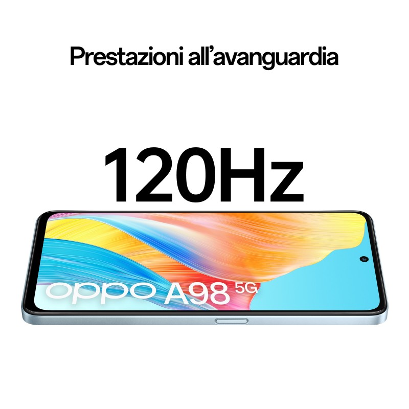 OPPO A98 5G 17,1 cm (6.72") SIM doble Android 13 USB Tipo C 8 GB 256 GB 5000 mAh Azul