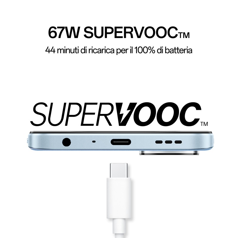 OPPO A98 5G 17,1 cm (6.72") Double SIM Android 13 USB Type-C 8 Go 256 Go 5000 mAh Bleu