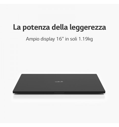 LG Gram 16ZB90R-G.AA75D notebook i7-1360P 40.6 cm (16") WQXGA Intel® Core™ i7 16 GB LPDDR4x-SDRAM 512 GB SSD Wi-Fi 6 (802.11ax)