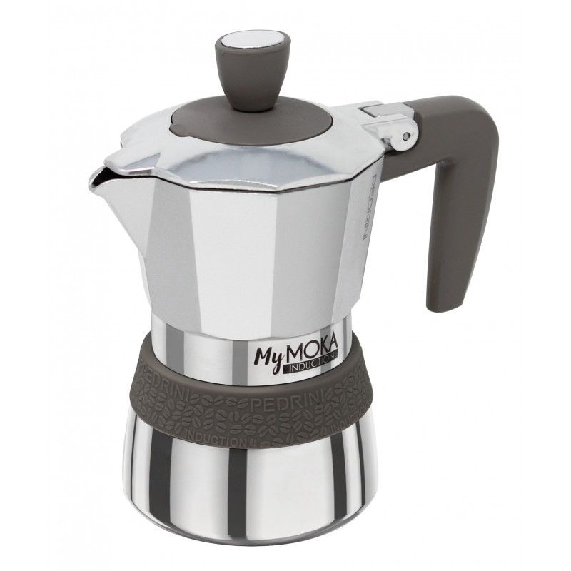 Pedrini MyMoka induction Caffettiera 2 tazze Tortora