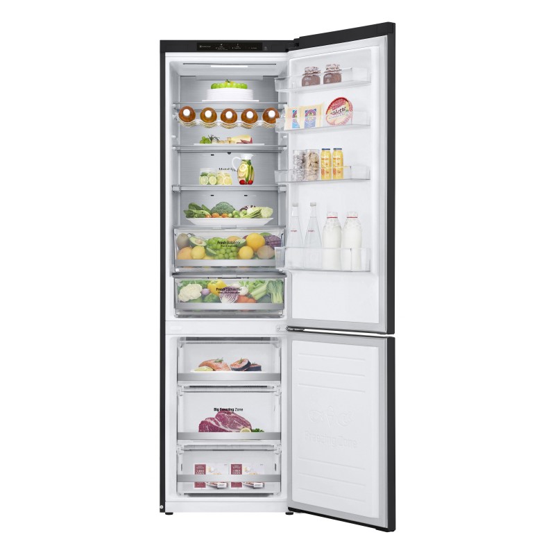 LG GBB72MCVBN Frigorifero combinato, Classe B, 384L, MetalFresh, Wine Rack, No frost, Nero