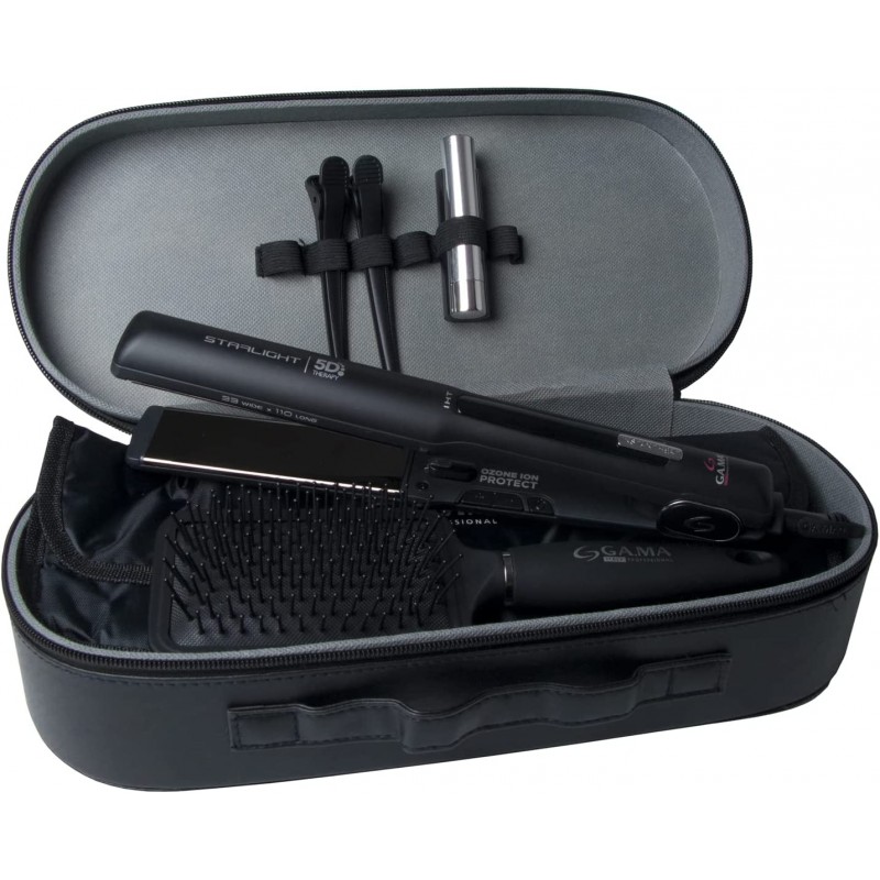 Ga Ma GI0109 Piastra capelli Titanio max 230° Display LCD colore Nero Starlight W&D 5D Titanium