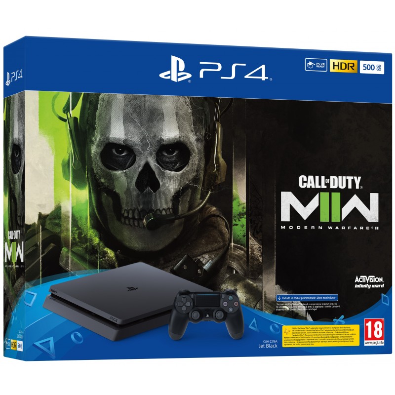 Sony PlayStation 4 500GB + CALL OF DUTY Modern Warfare 2 Wi-Fi Nero