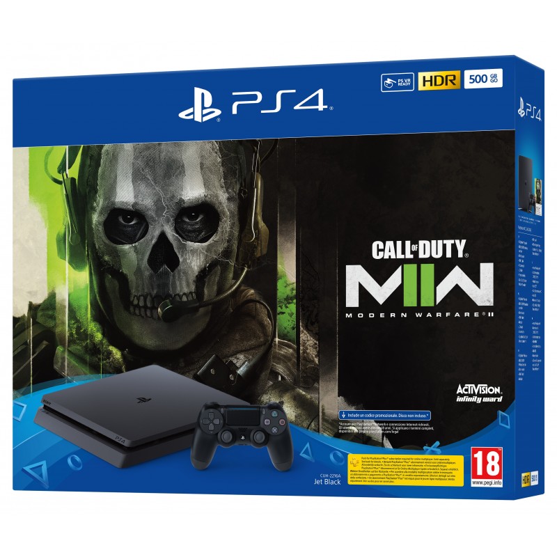 Sony PlayStation 4 500GB + CALL OF DUTY Modern Warfare 2 Wi-Fi Nero