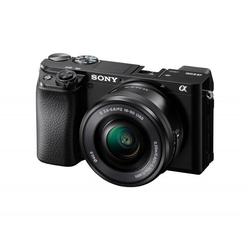 Sony α Alpha 6100 Fotocamera Digitale Mirrorless con Obiettivo Intercambiabile SELP 16-50mm, Sensore APS-C, Real Time Eye AF e