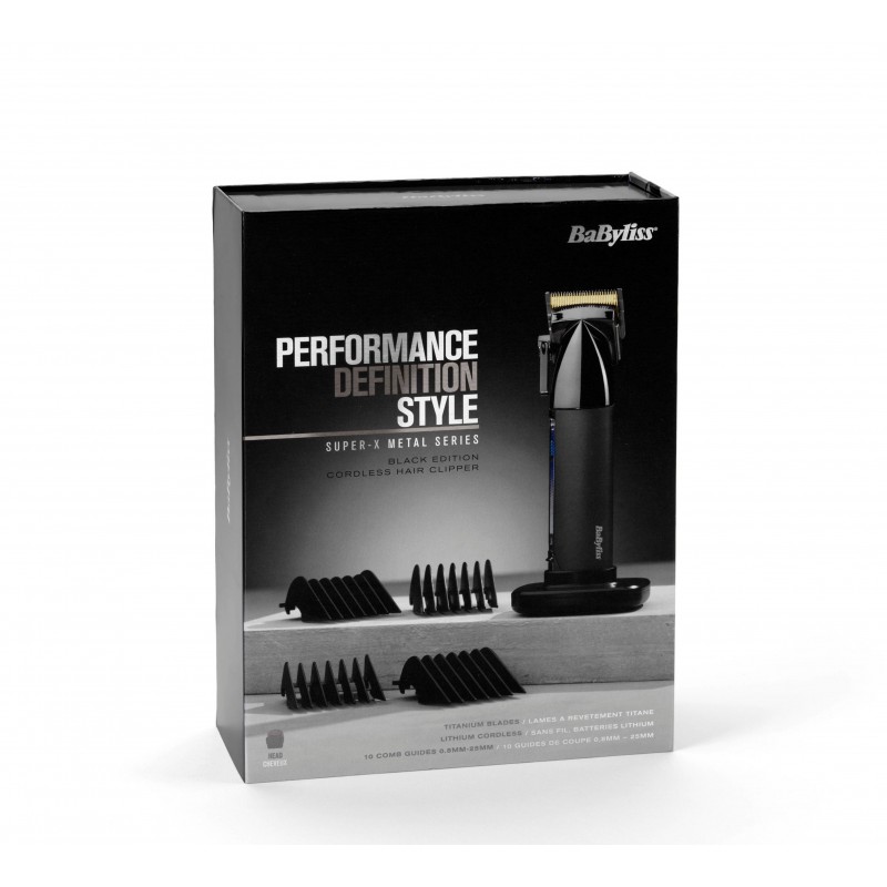 BaByliss E991E tagliacapelli Nero, Cromo