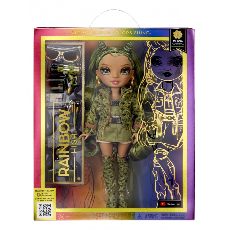 Rainbow High Green Fashion Doll- Olivia Woods