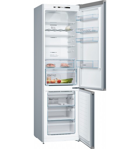 Bosch Serie 4 KGN392LDC frigorifero con congelatore Libera installazione 368 L D Acciaio inossidabile