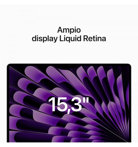 Apple MacBook Air M2 Ordinateur portable 38,9 cm (15.3") Apple M 8 Go 256 Go SSD Wi-Fi 6 (802.11ax) macOS Ventura Gris