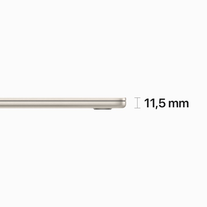 Apple MacBook Air M2 Notebook 38.9 cm (15.3") Apple M 8 GB 256 GB SSD Wi-Fi 6 (802.11ax) macOS Ventura Beige