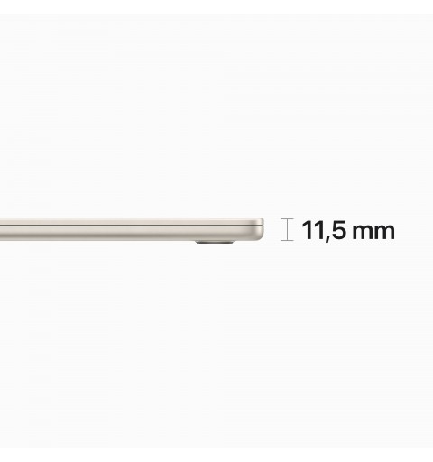 Apple MacBook Air M2 Ordinateur portable 38,9 cm (15.3") Apple M 8 Go 256 Go SSD Wi-Fi 6 (802.11ax) macOS Ventura Beige