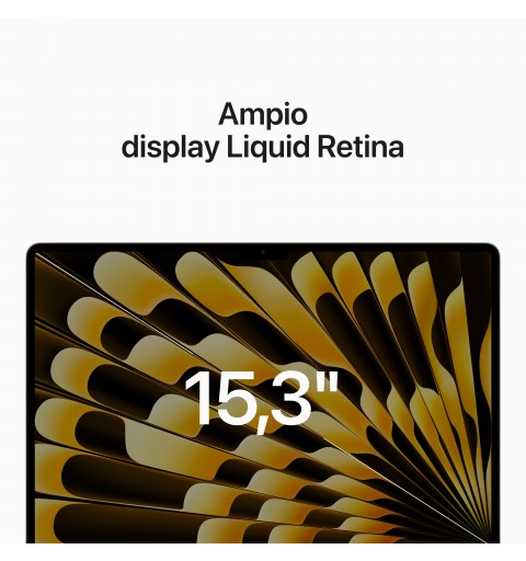 Apple MacBook Air M2 Portátil 38,9 cm (15.3") Apple M 8 GB 256 GB SSD Wi-Fi 6 (802.11ax) macOS Ventura Beige