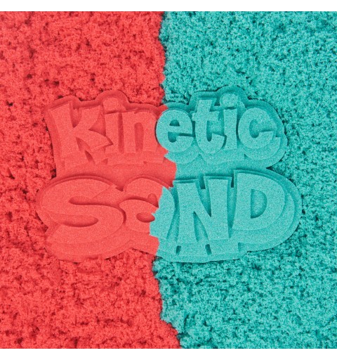 Kinetic Sand Mold n’ Flow, 1.5lbs Red and Teal Play Sand, 3 Tools Sensory Toys for Kids Ages 3+