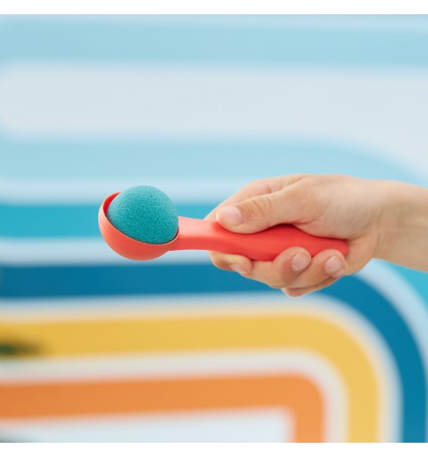 Kinetic Sand Mold n’ Flow, 680g roter und türkiser Spielsand, 3 Werkzeuge, sensorisches Spielzeug für Kinder