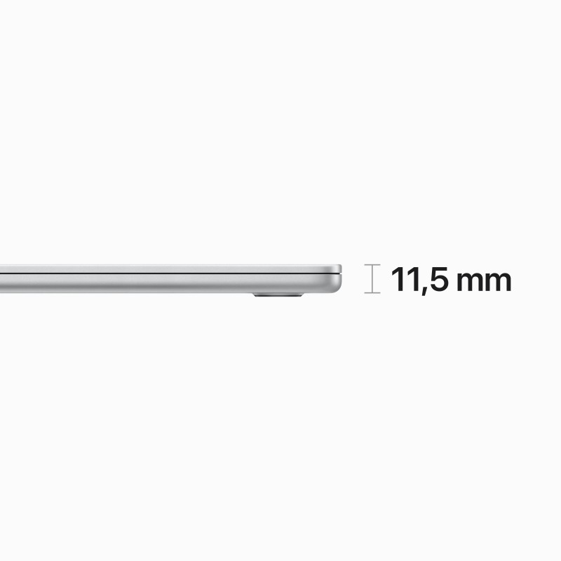 Apple MacBook Air M2 Notebook 38.9 cm (15.3") Apple M 8 GB 256 GB SSD Wi-Fi 6 (802.11ax) macOS Ventura Silver