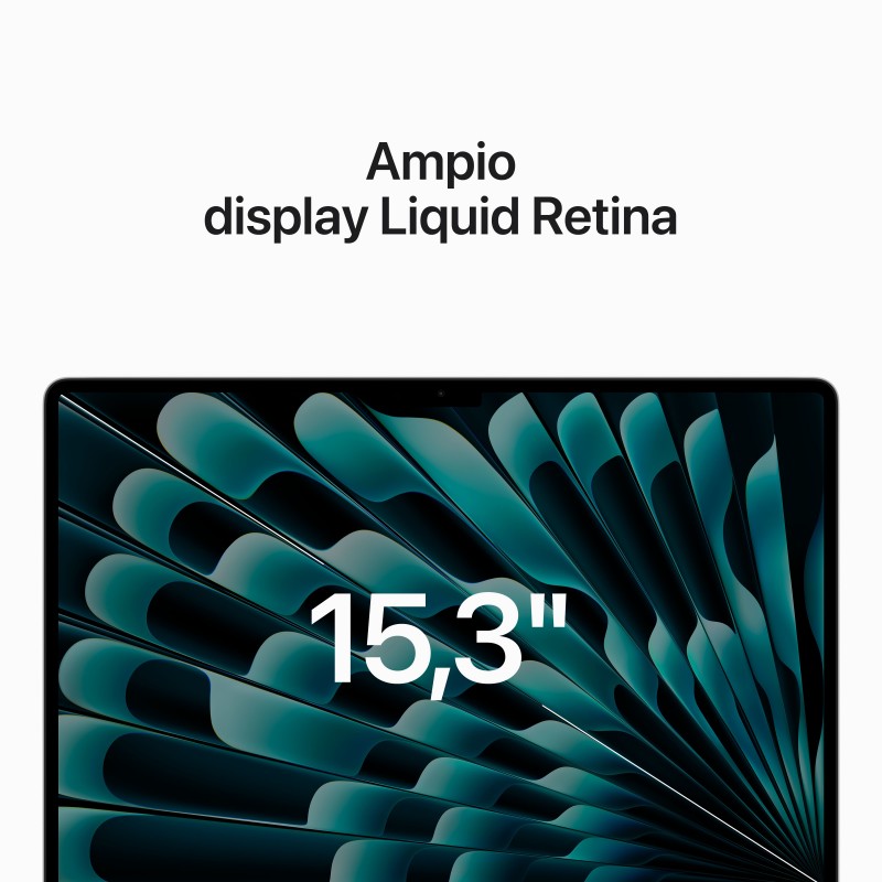 Apple MacBook Air M2 Notebook 38.9 cm (15.3") Apple M 8 GB 256 GB SSD Wi-Fi 6 (802.11ax) macOS Ventura Silver