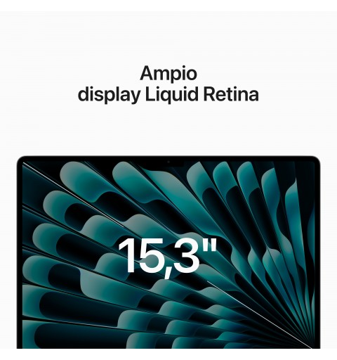 Apple MacBook Air M2 Notebook 38.9 cm (15.3") Apple M 8 GB 256 GB SSD Wi-Fi 6 (802.11ax) macOS Ventura Silver