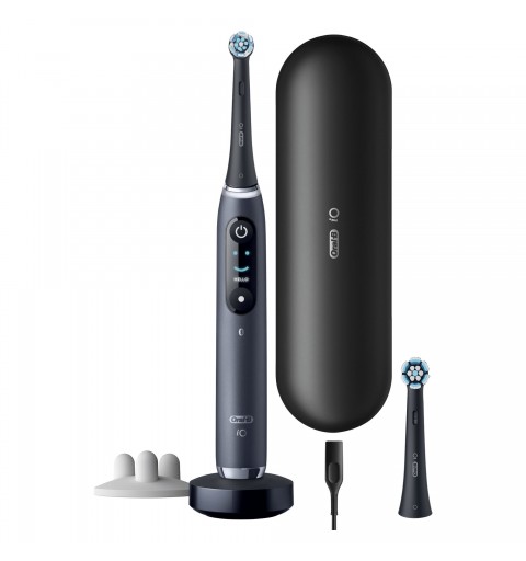 Oral-B iO Spazzolino Elettrico Ricaricabile 9S Nero, 2 Testine, 1 Custodia Da Viaggio Ricaricabile