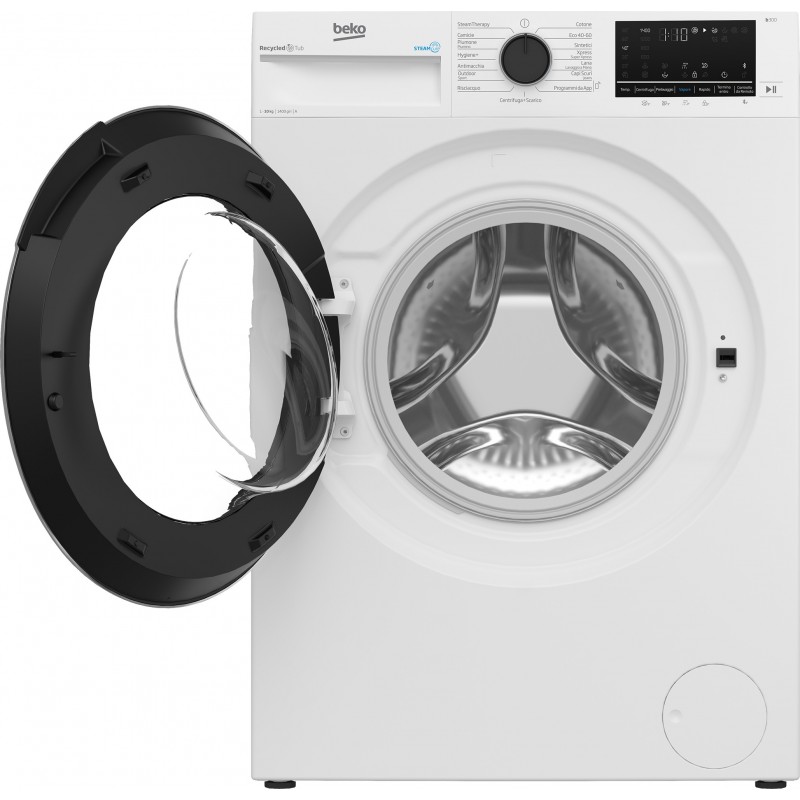 Beko BWT3104S lavatrice Caricamento frontale 10 kg 1400 Giri min A Nero, Bianco