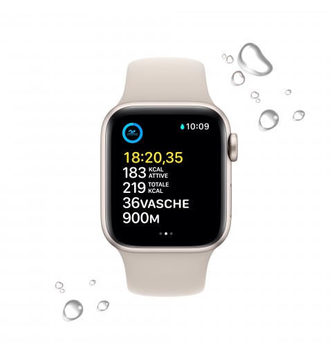 Apple Watch SE GPS + Cellular 40mm Cassa in Alluminio color Galassia con Cinturino Sport Band Galassia - Regular